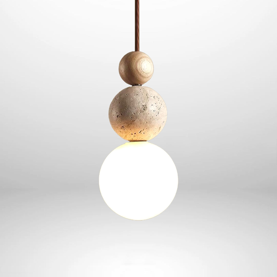 Topanga Stone and Wood Lamp