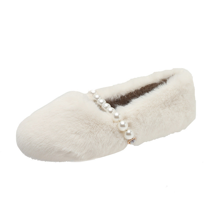 Lauren White Slippers