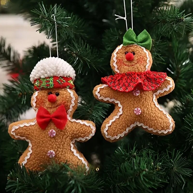Gingerbread fur Man Woman Tree Ornaments