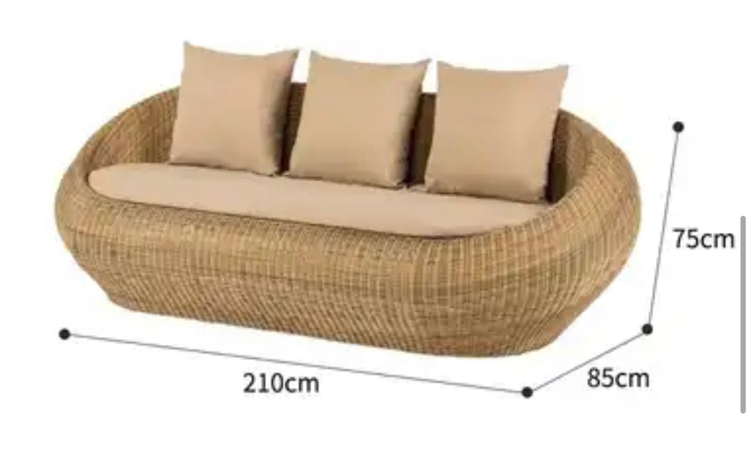 Mabel Rattan Sofa