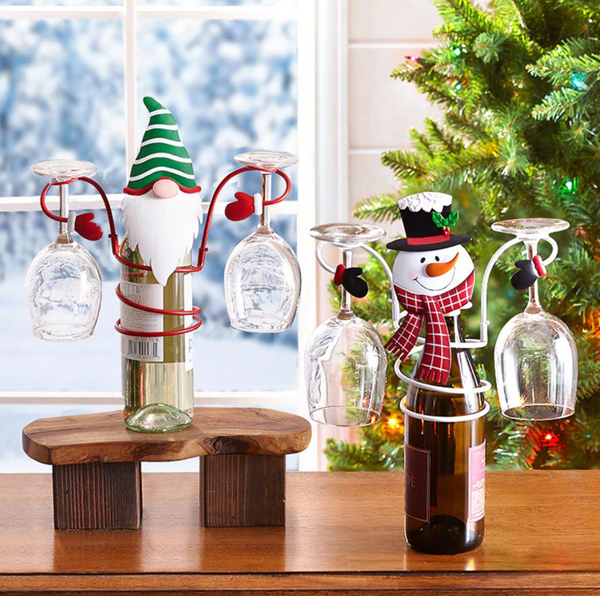 Christmas Wine Bottle & Glass Holders