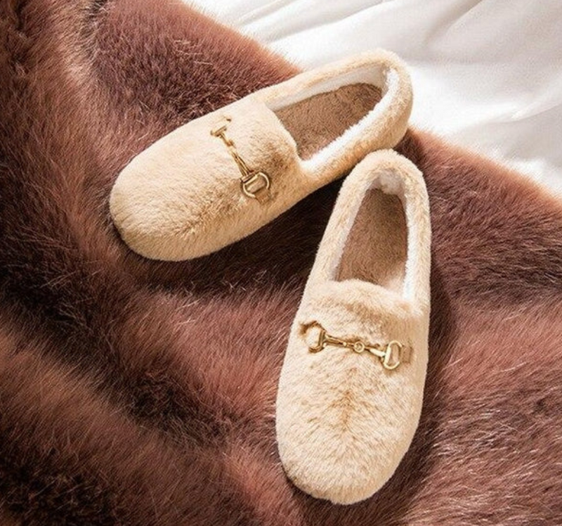 The Fluffy Brown Ares Slippers