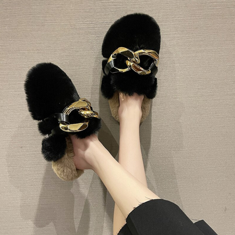 Anabella Black Slipper