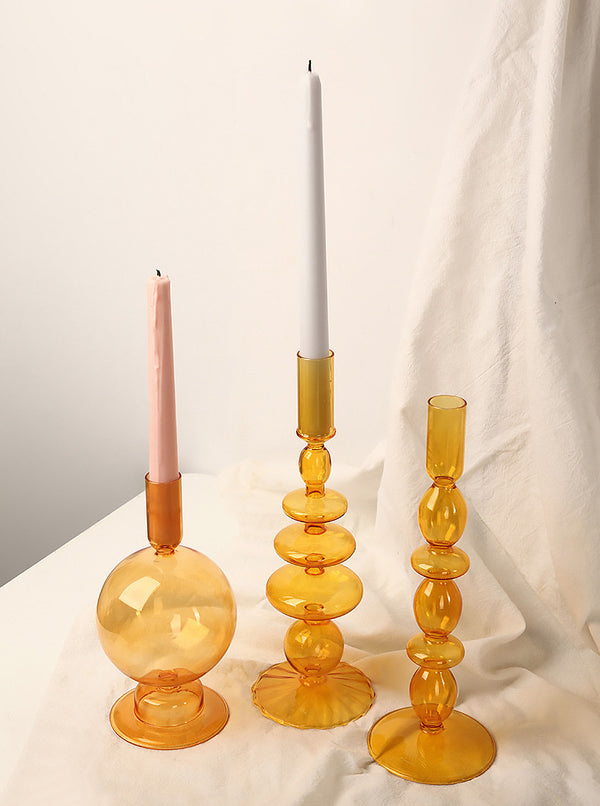 Ares Glass Candleholder