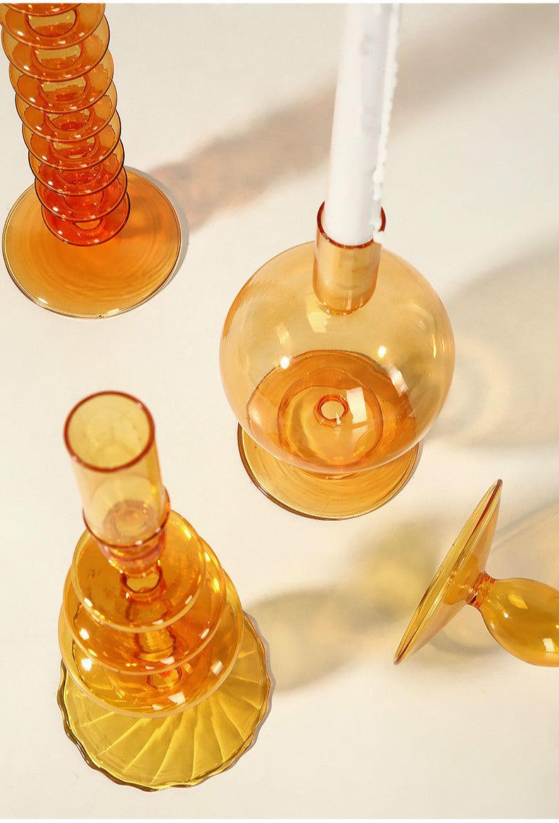 Ares Glass Candleholder