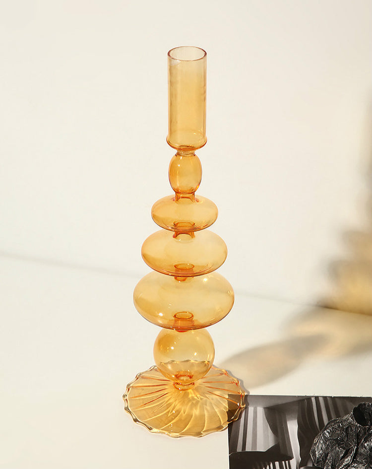 Ares Glass Candleholder