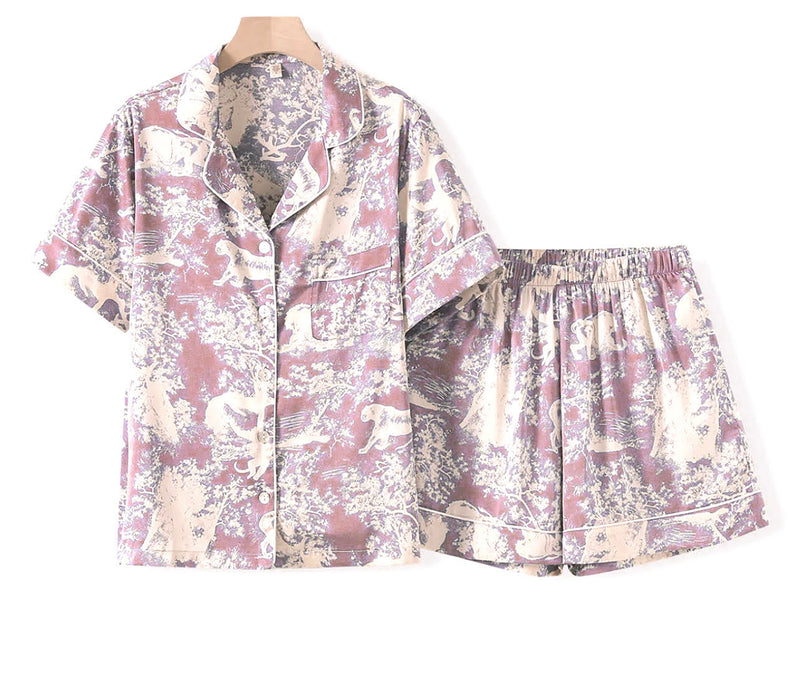 The Toile de Jouy Pink Short Pajamas