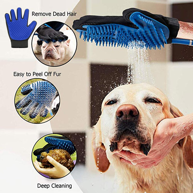 Pet grooming glove