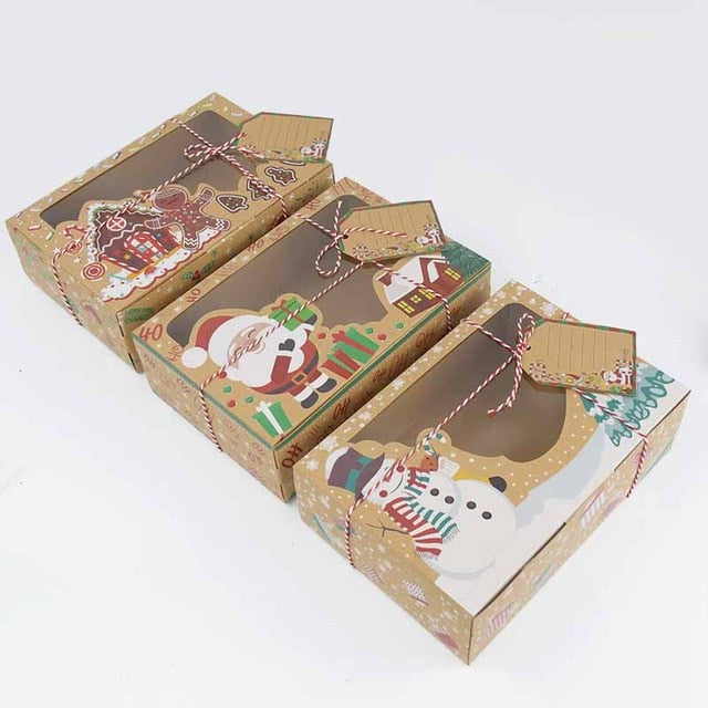 3pcs Christmas Cookie Boxes