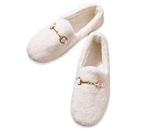 The Fluffy  White Ares Slippers